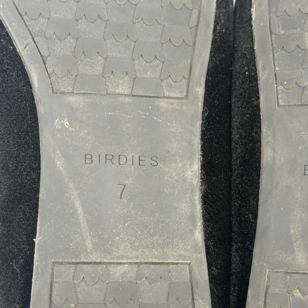 Birdies Starling Black Velvet Loafers Womens 7 Smoking Slipper Flats